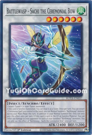 Yu-Gi-Oh Card: Battlewasp - Sachi the Ceremonial Bow