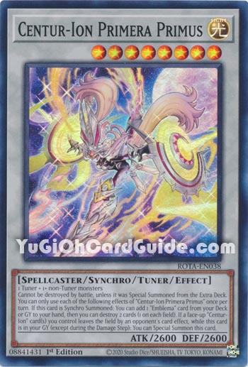 Yu-Gi-Oh Card: Centur-Ion Primera Primus