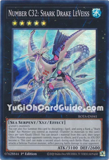 Yu-Gi-Oh Card: Number C32: Shark Drake LeVeiss