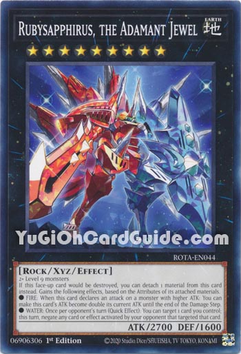 Yu-Gi-Oh Card: Rubysapphirus, the Adamant Jewel