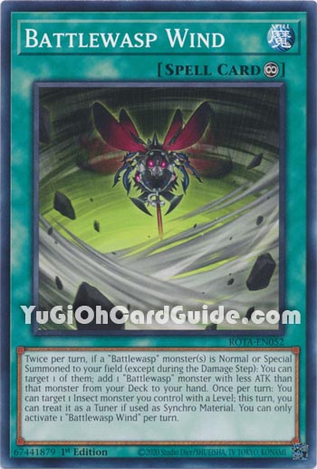 Yu-Gi-Oh Card: Battlewasp Wind