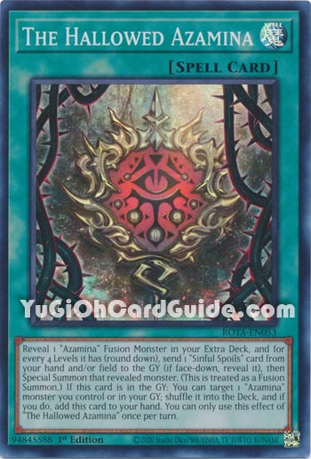 Yu-Gi-Oh Card: The Hallowed Azamina