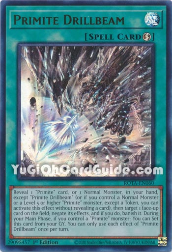 Yu-Gi-Oh Card: Primite Drillbeam