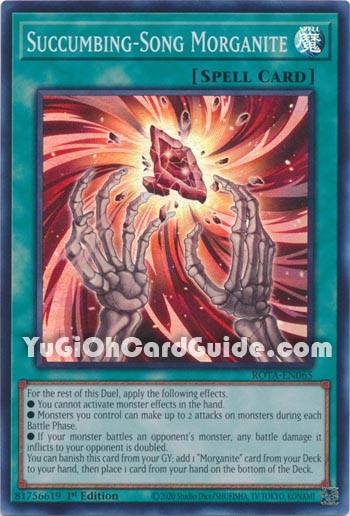 Yu-Gi-Oh Card: Succumbing-Song Morganite