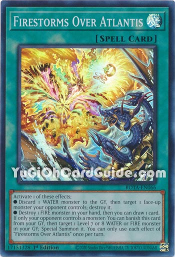 Yu-Gi-Oh Card: Firestorms Over Atlantis