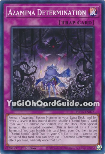 Yu-Gi-Oh Card: Azamina Determination