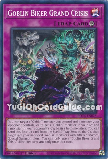 Yu-Gi-Oh Card: Goblin Biker Grand Crisis