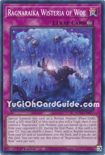 Yu-Gi-Oh Card: Ragnaraika Wisteria of Woe