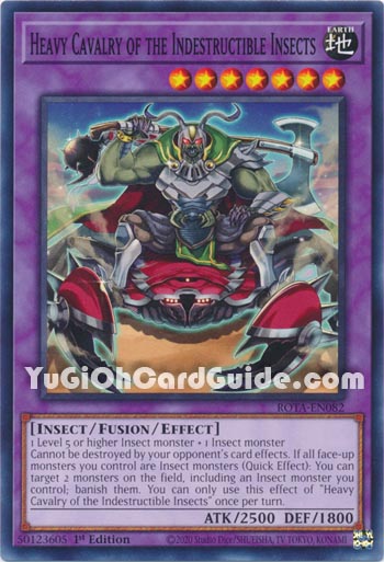 Yu-Gi-Oh Card: Heavy Cavalry of the Indestructible Insects