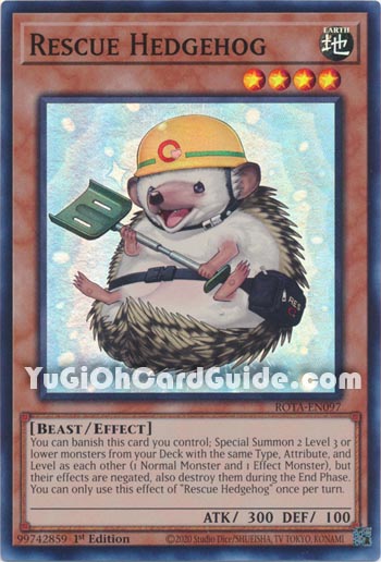 Yu-Gi-Oh Card: Rescue Hedgehog