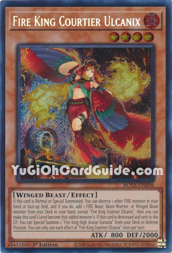 Yu-Gi-Oh Card: Fire King Courtier Ulcanix