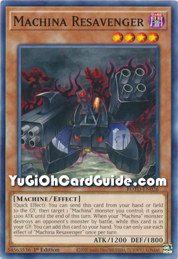 Yu-Gi-Oh Card: Machina Resavenger