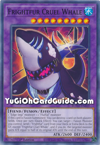 Yu-Gi-Oh Card: Frightfur Cruel Whale
