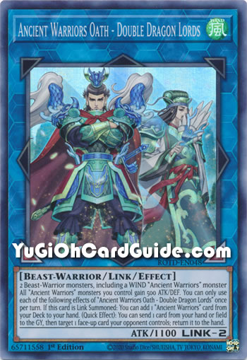 Yu-Gi-Oh Card: Ancient Warriors Oath - Double Dragon Lords