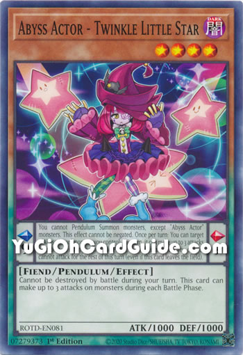 Yu-Gi-Oh Card: Abyss Actor - Twinkle Little Star