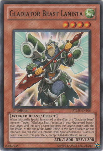 Yu-Gi-Oh Card: Gladiator Beast Lanista