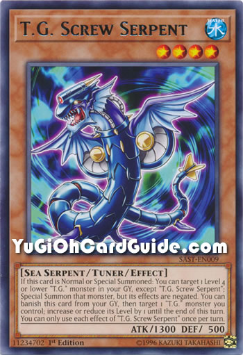 Yu-Gi-Oh Card: T.G. Screw Serpent