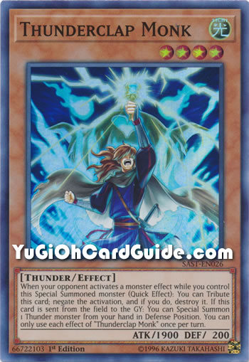 Yu-Gi-Oh Card: Thunderclap Monk