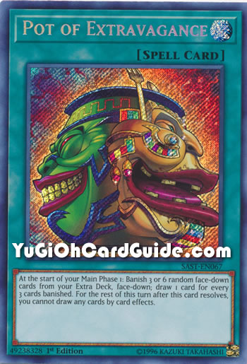 Yu-Gi-Oh! Sammelkarte „Pot Of Extravagance“ – MGED-EN046, Premium Gold Rare, 1. Auflage