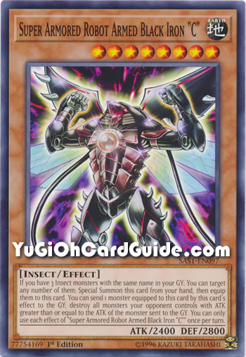 Yu-Gi-Oh Card: Super Armored Robot Armed Black Iron 