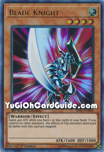 Yu-Gi-Oh Card: Blade Knight