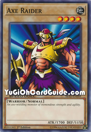 Yu-Gi-Oh Card: Axe Raider