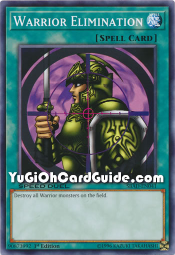 Yu-Gi-Oh Card: Warrior Elimination