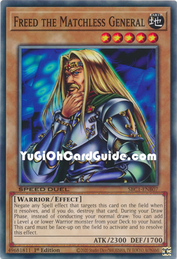 Yu-Gi-Oh Card: Freed the Matchless General
