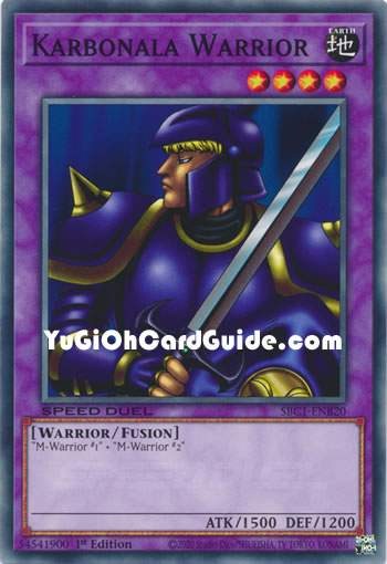 Yu-Gi-Oh Card: Karbonala Warrior
