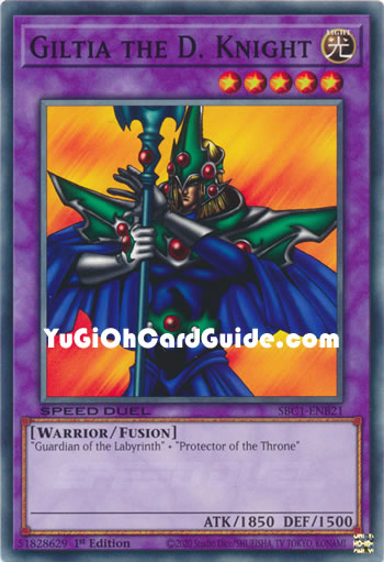 Yu-Gi-Oh Card: Giltia the D. Knight