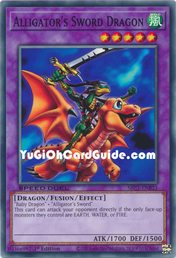 Yu-Gi-Oh Card: Alligator's Sword Dragon