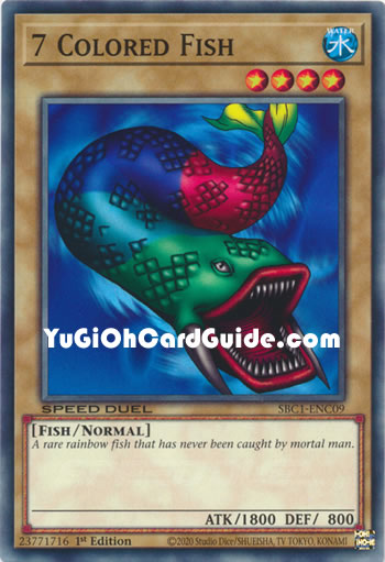 Yu-Gi-Oh Card: 7 Colored Fish