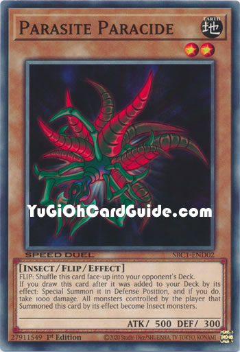 Yu-Gi-Oh Card: Parasite Paracide