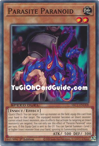 Yu-Gi-Oh Card: Parasite Paranoid
