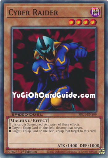 Yu-Gi-Oh Card: Cyber Raider