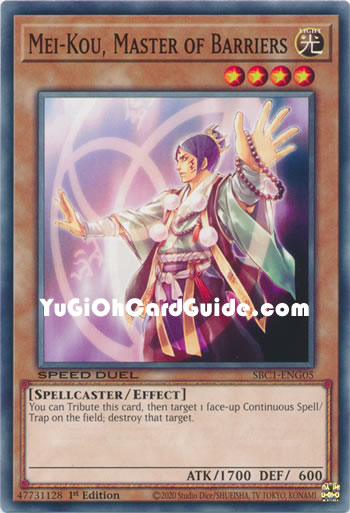 Yu-Gi-Oh Card: Mei-Kou, Master of Barriers