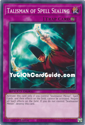 Yu-Gi-Oh Card: Talisman of Spell Sealing