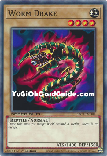Yu-Gi-Oh Card: Worm Drake