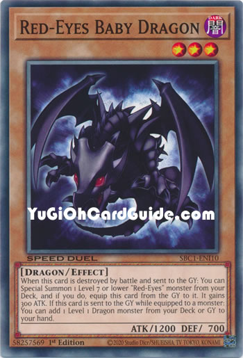 Yu-Gi-Oh Card: Red-Eyes Baby Dragon