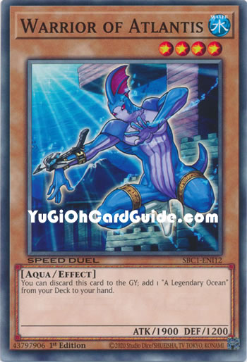 Yu-Gi-Oh Card: Warrior of Atlantis