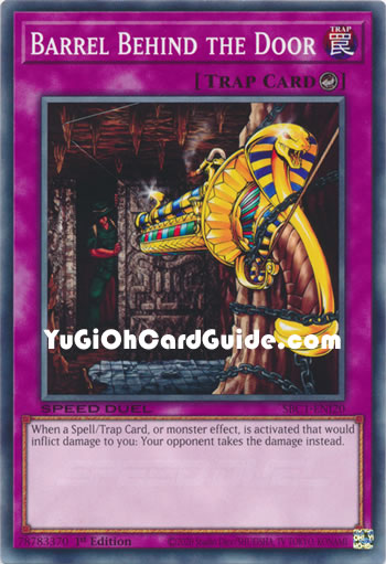 Yu-Gi-Oh Card: Barrel Behind the Door
