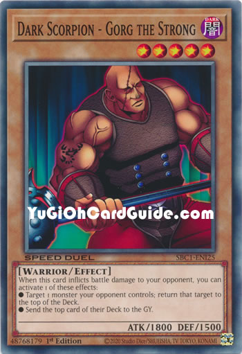 Yu-Gi-Oh Card: Dark Scorpion - Gorg the Strong
