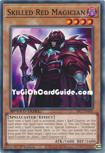 Yu-Gi-Oh Card: Skilled Red Magician