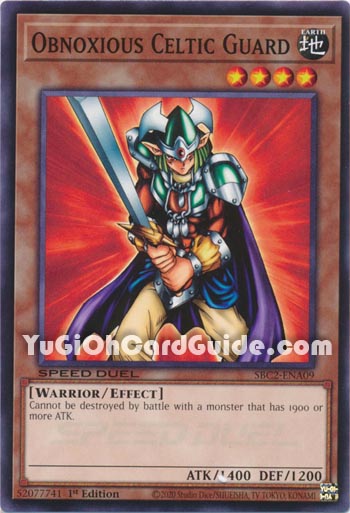 Yu-Gi-Oh Card: Obnoxious Celtic Guardian