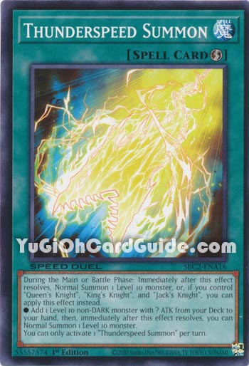 Yu-Gi-Oh Card: Thunderspeed Summon