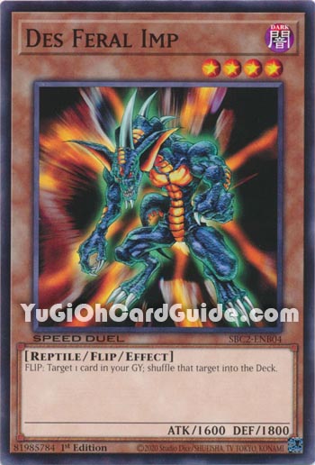 Yu-Gi-Oh Card: Des Feral Imp