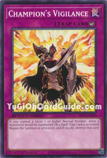 Yu-Gi-Oh Card: Champion's Vigilance