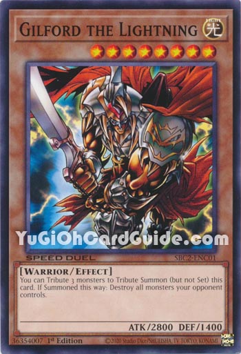 Yu-Gi-Oh Card: Gilford the Lightning