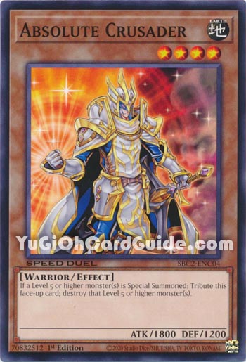 Yu-Gi-Oh Card: Absolute Crusader