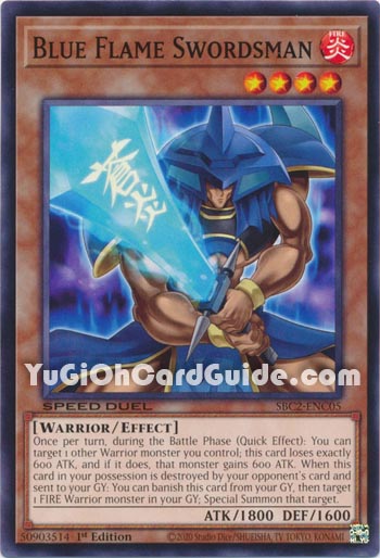 Yu-Gi-Oh Card: Blue Flame Swordsman